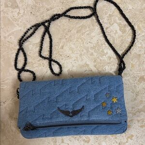 Zadig & Voltaire Blue Denim Crossbody Bag